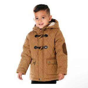 NWT Perry Ellis 24 mo Brown Quilted Toggle Coat for Kids
